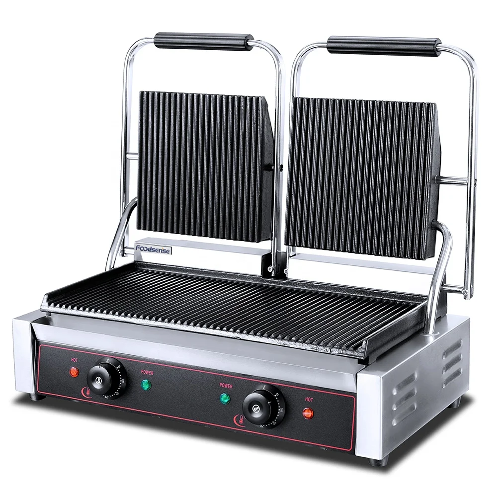 Industrial Barbecue Equipment Sandwich Press Panini Grill Electric Sandwich Maker for Restaurant