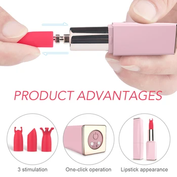 Makeup Lipstick Vibrator 9 Mode Nipple Clit Clioral Clitoris Vibrator for Women Sex torys Fmale Masturbator Mini Vibrator 2
