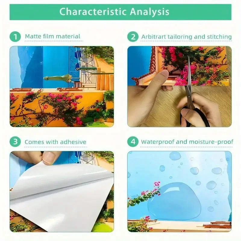 Description Picture 2 of itemMulti-size Printed Trash Can Sticker Waterproof DIY Mural Decoration Wallpaper Self-adhesive PVC Decal Rubbish Bin Sticker