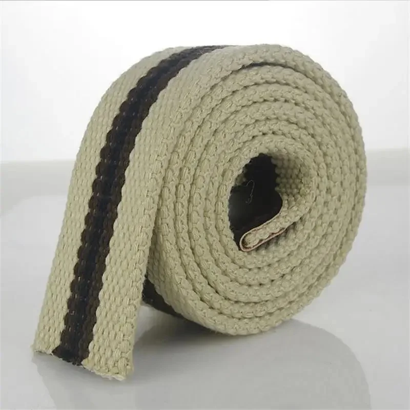 SupSindy Men 3.8cm Width Canvas Belt Without Buckle Thicken Weave Strap 20 Colors Pure Color Stripe Belts for Women 110cm-160cm