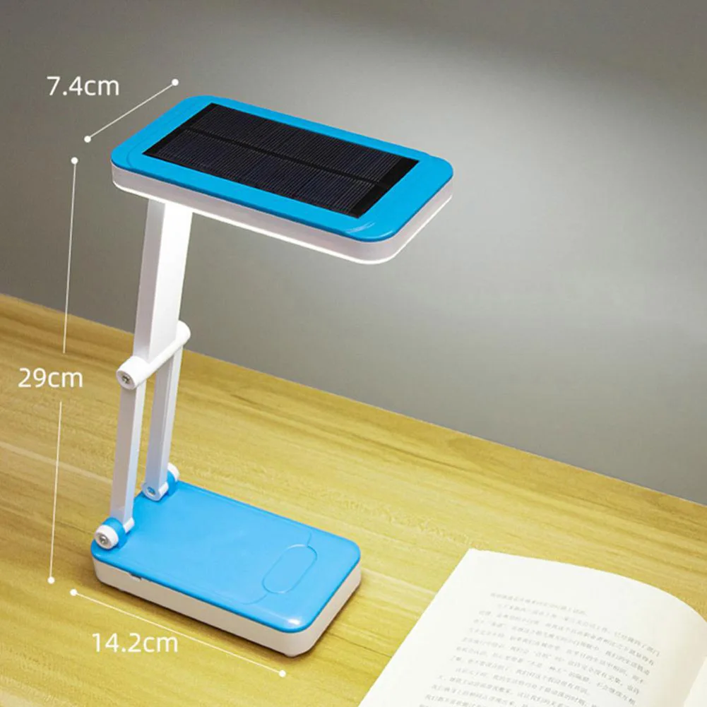 Foldable 26LED Desk Lamp Rechargeable Solar Bedside Table 4500K-6000K Flicker-free Eye Protection Table Lamp 2 Gears USB Charge 6