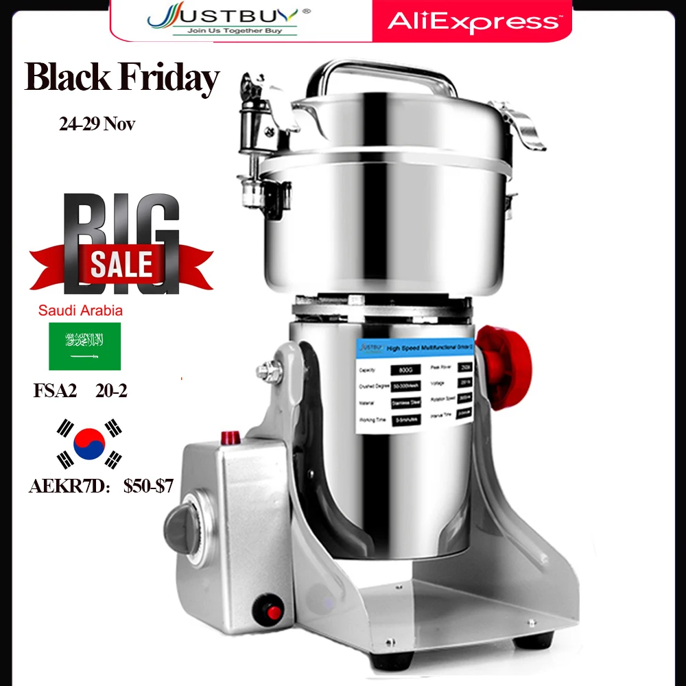 36 Months Warranty 800g Herb Grinder Coffee Machine Grain Spices Mill