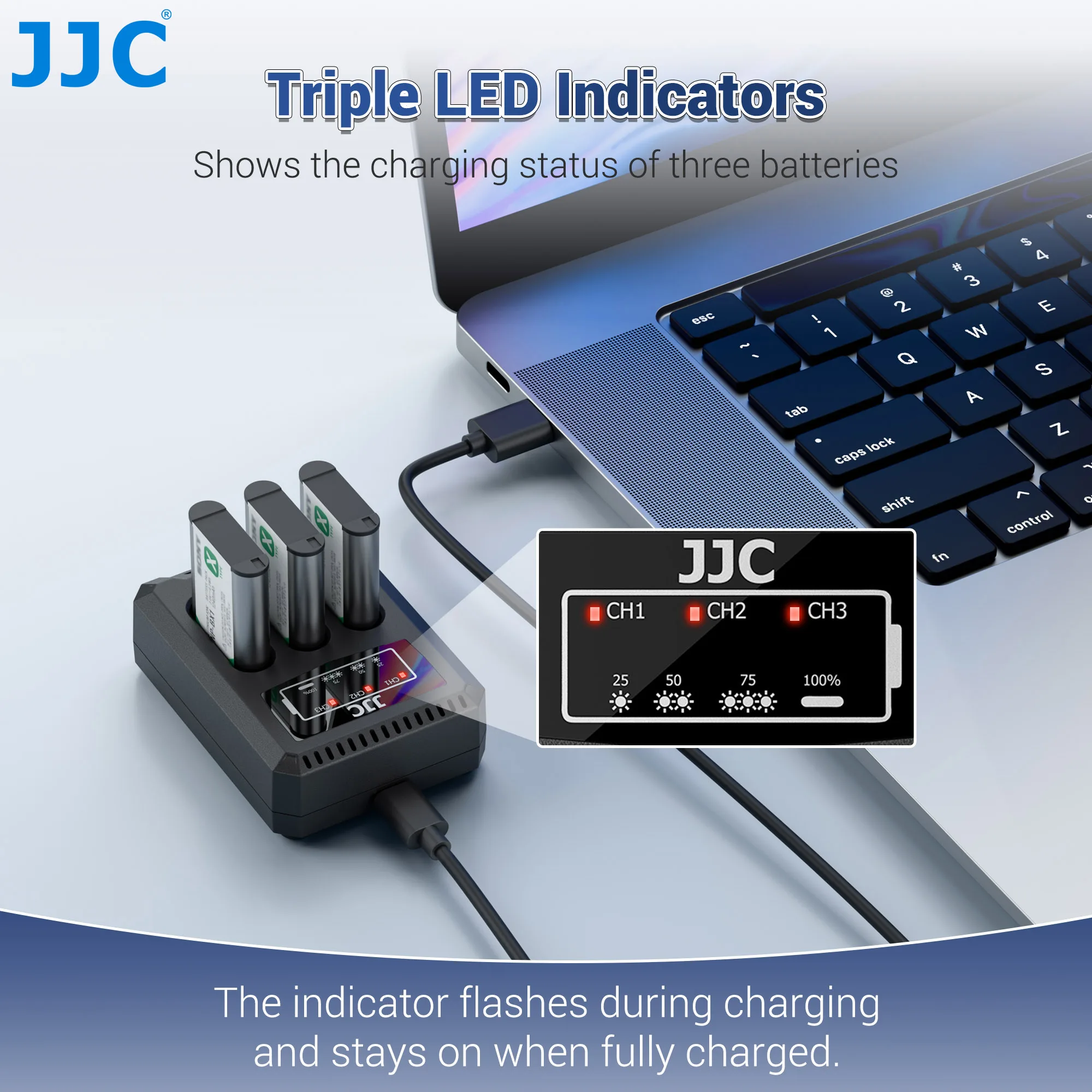 JJC USB 타입 C 배터리 충전기 ( NP-BX1 호환) - ZV-1, ZV-1 II, ZV-1F, RX100V, RX100VI, RX100 VII, RX100 배터리용