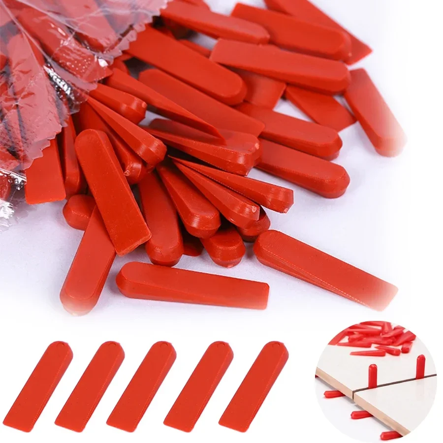 100pcs Plastic Tile Spacers Reusable Positioning Clips Wall Flooring Tiling Tool Level Wedges Leveler Wall Flooring Tiling Tools
