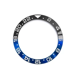 Premium Diving Aluminum Alloy Bezel Insert - 38 - 30.7mm for Automatic Movement Watches (Black Blue)