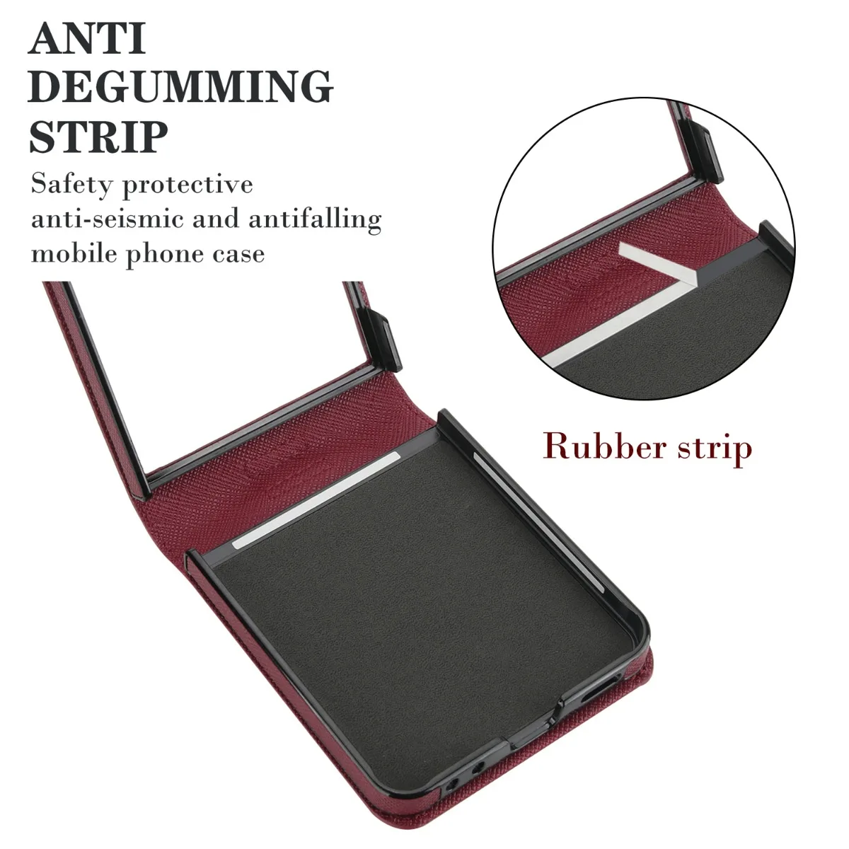 Elegant Leather Wallet Phone Case with Card Slot and Ring Holder Grip - Shockproof Cover