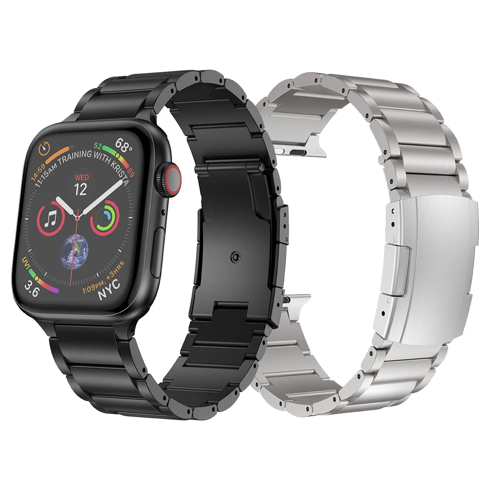 

High Quality TiTanium Alloy Strap For Apple Watch 6 SE Band 44mm 42mm 40mm 38mm Metal Bracelet IWatch Series 5 4 3 Watchband
