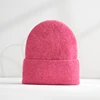 Fluffy Angora Hat Rabbit Fur Warm Winter hat For Womans Cashmere Wool Soft Beanies Blue Knitted Hat Outdoor Ski Female 4