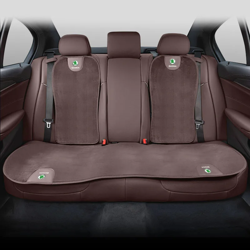 Car Seat Cover Backrest Pad Cushion For Skoda Octavia Superb Rapid Kodiaq Karoq Fabia Kamiq Enyaq RS car seat belt covers