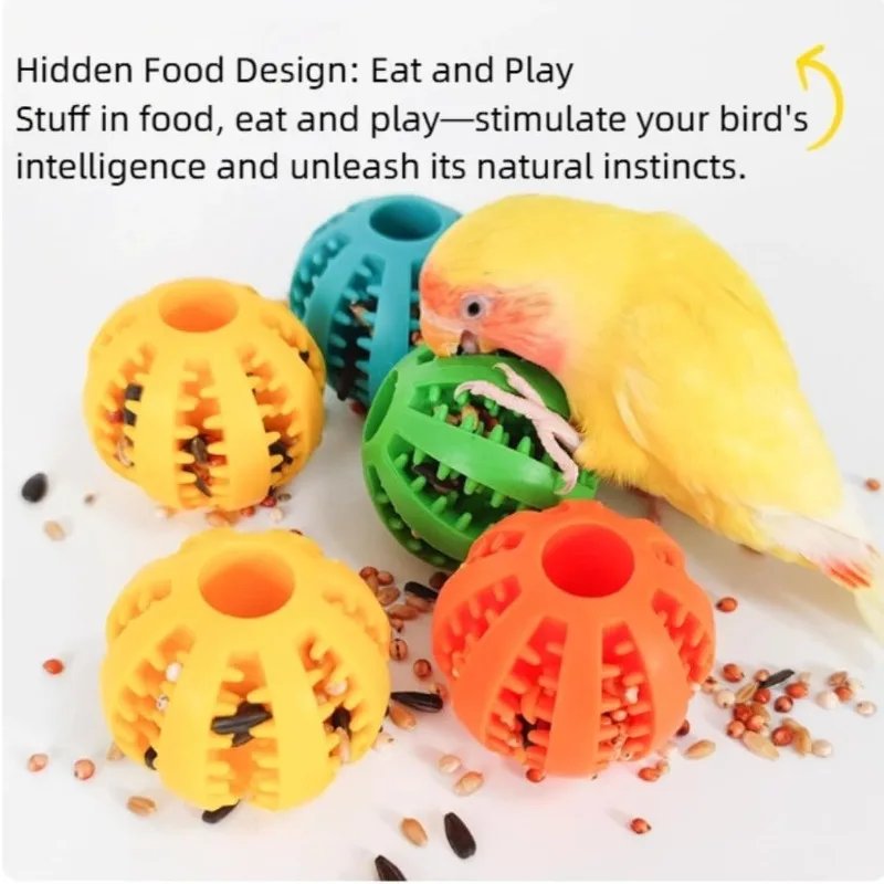 Parrot Foraging Ball Toy Puzzle Game Feeding Ball Small Animal Slow Feeding Processing Allocation Convenient and Practical