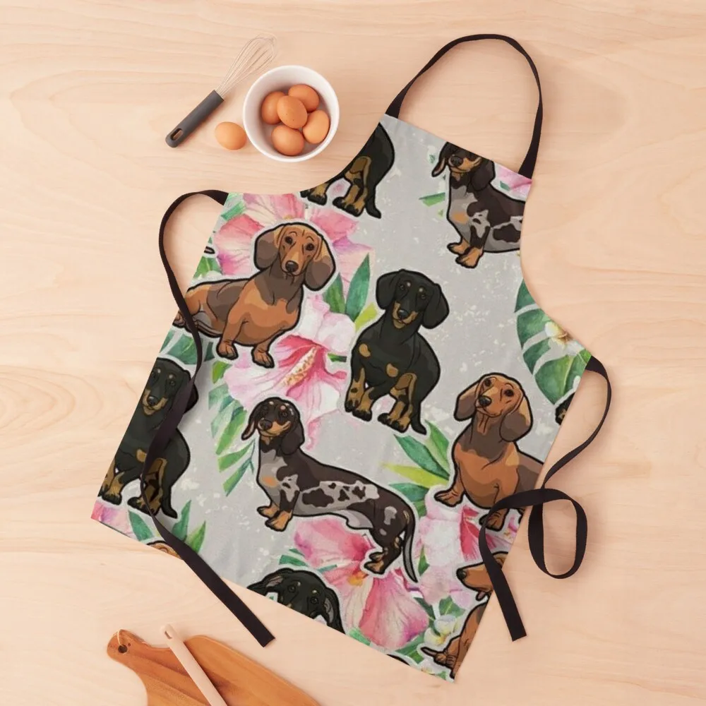 

Dachshund Dog Apron custom kitchen apron woman