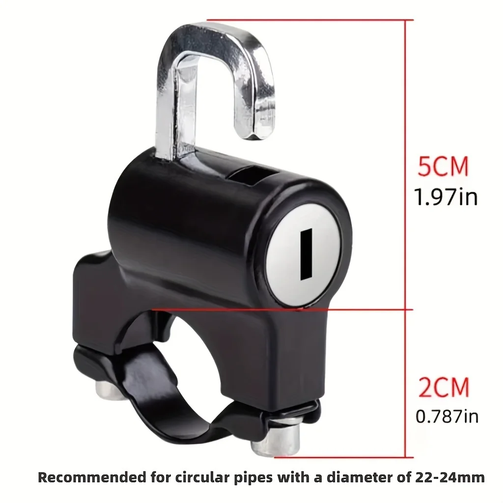 Motorcycle Handlebar Helmet Lock 5