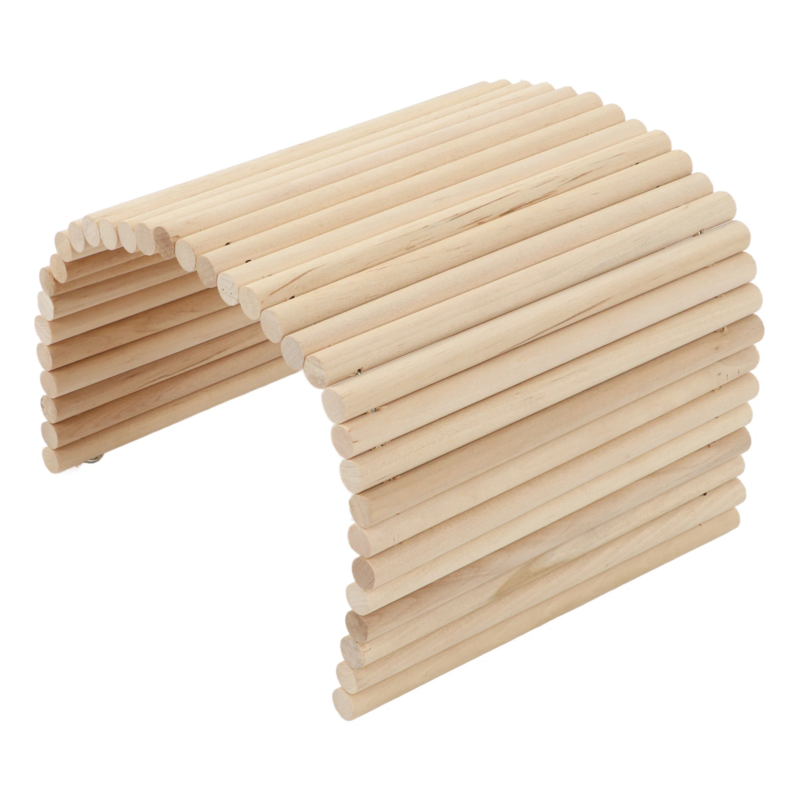 Wooden Hamster Bridge Flexible Wood Hideout for Guinea Pigs Ferrets Hedgehogs Chinchillas Rabbits Small Animals