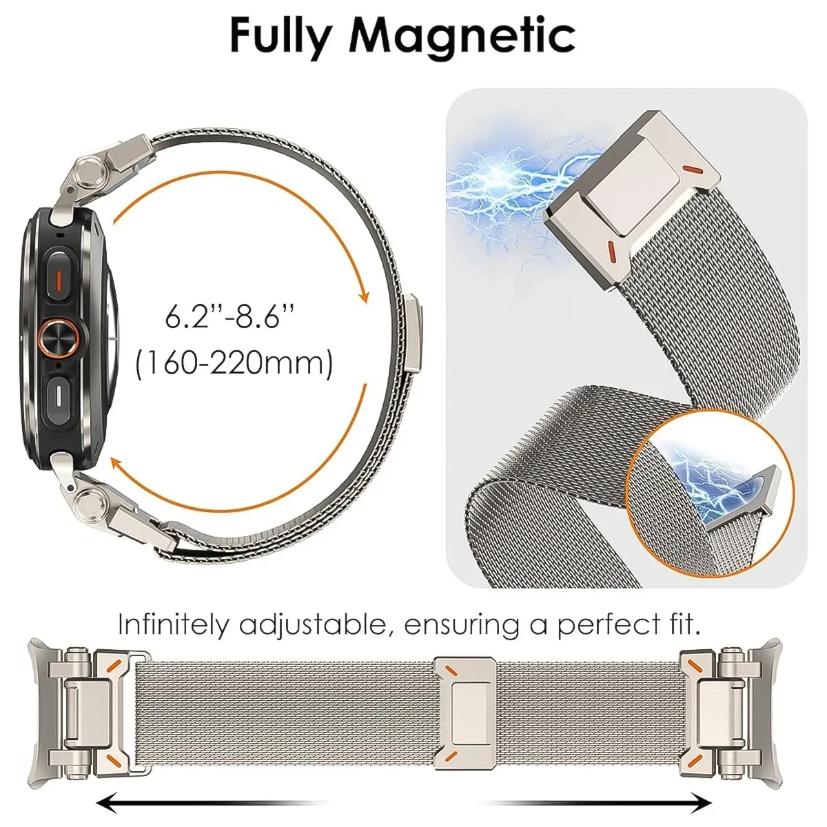 Explorer Milanese Magnetic Stainless Steel Loop Band Bracelet
