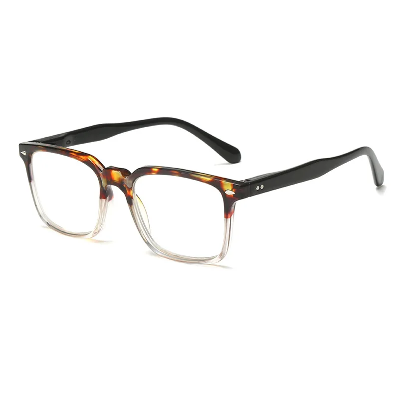 

2 Pcs High-end Square Unisex Reading glasses with Rivet Dual-color Reader +100 +150 +200 +250 +300 +350