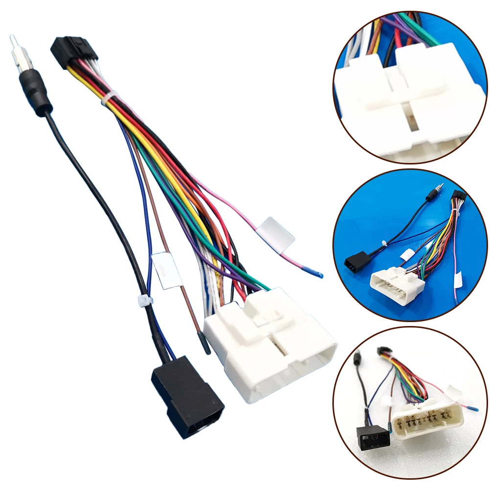 

Car Stereo Radio 16 Pin ISO Cable Adapter ABS Universal Male Plug To Female Connector Wiring Harness For Pioneer AEG Audiovox