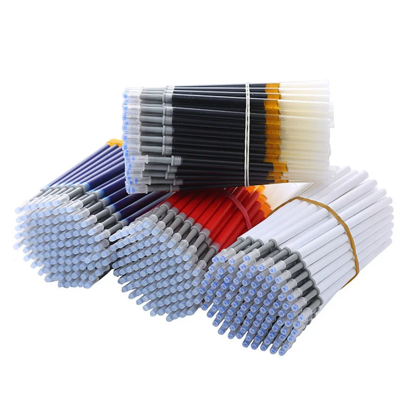 0.5mm 20 개/대 프레스 젤 펜 총알 리필 사무실 서명 막대 레드 블루 블랙 잉크 사무실 학교 문구 용품 쓰기 용품