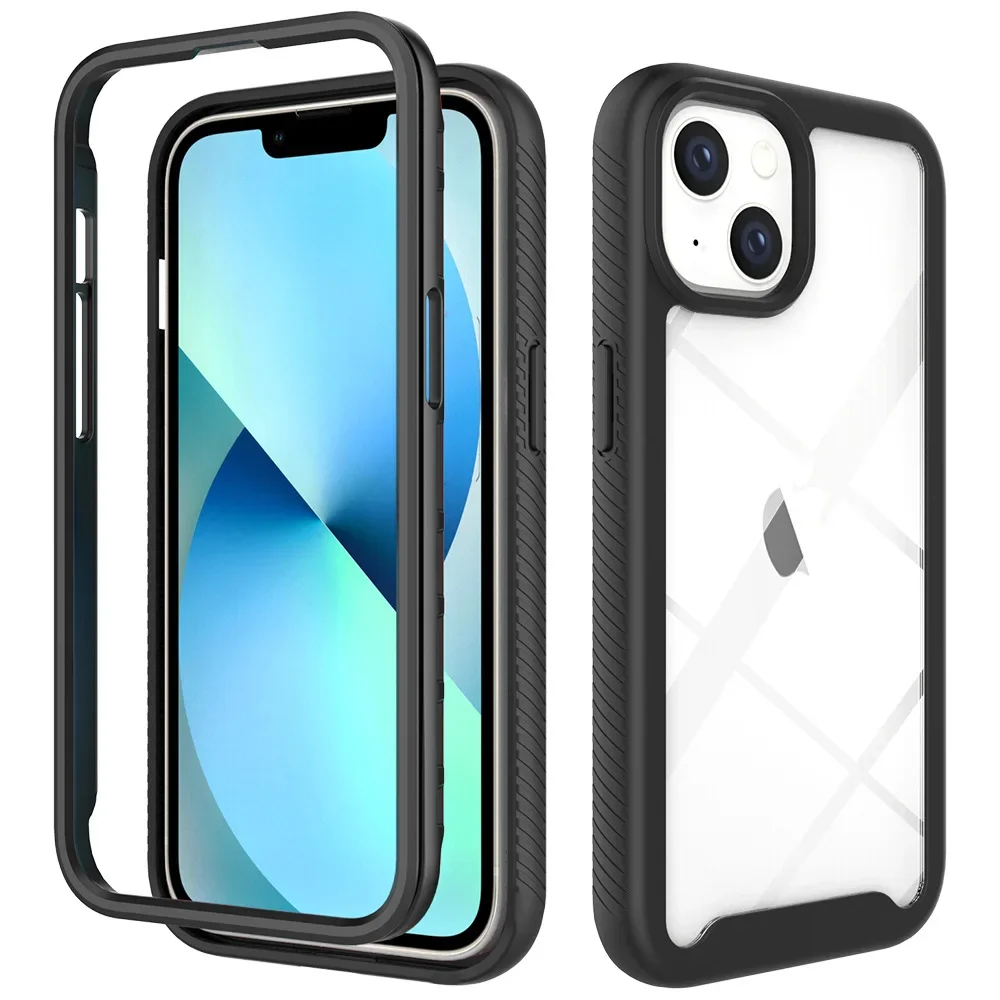 

Rugged Hybrid TPU/PC Sky Case For iPhone 14 Plus / iPhone 14 Pro Max 14Pro Fundas Capa Shockproof Shell Crystal Clear Cover