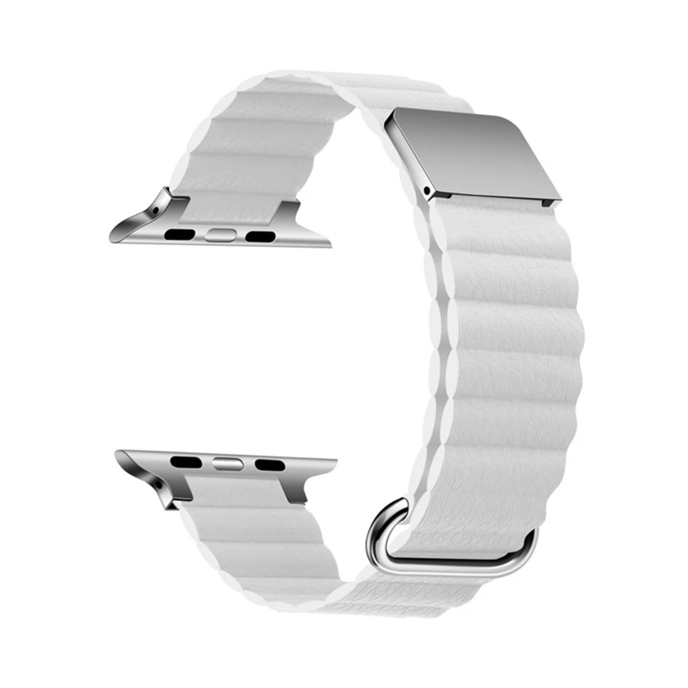 Elegant Leather Magnetic Strap for Smartwatch - Women's Fashion Bracelet