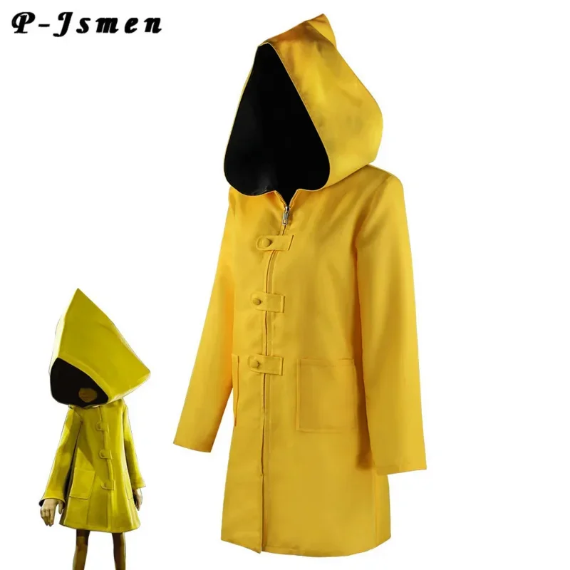 Piccolo Costume Cosplay Degli Spettri Little Six Uniform Yellow Hooded Jacket Coat Cape For Kids Women Men Halloween Props