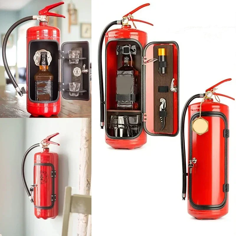 

Ornaments Champagne Cabinet Gift Mini Liquor Box Bar Extinguisher Wine Crafts Decoration Fireman's Storage Shape Fire