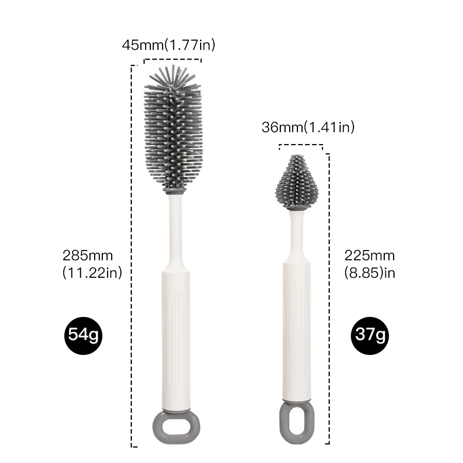 Reusable 4 in 1 Silicone Bottle Brush Set Pacifier Straw Brush Glass Water Cup Feeding Bottles Vacuum Flask Cleaning