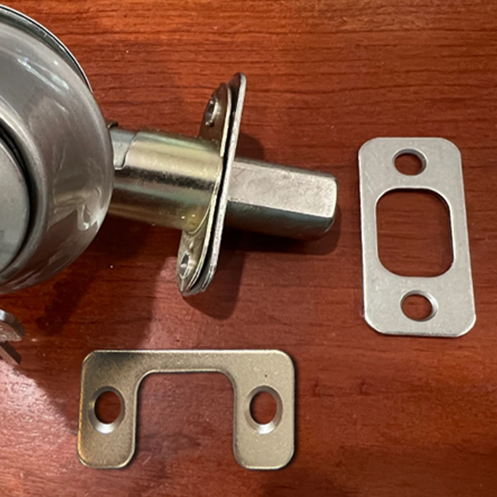 Description Picture 5 of itemHome and Rental Security Strike Plate Large Hole Security Door Lock Plate Door Lock Replacement for Electronic Locks Smart Locks
