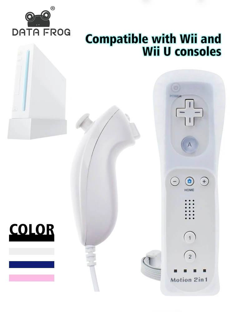 Data Frog Wii Remote Controller With Motion Plus Gamepad Left Hand