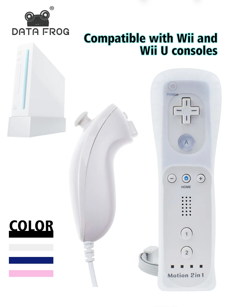 Ineenstorting Dekking kwaliteit Data Kikker Wii Remote Controller Met Motion Plus Gamepad  Linkerhand/Nunchuck Optioneel Motion Plus Voor Nintendo Wii Console| | -  AliExpress