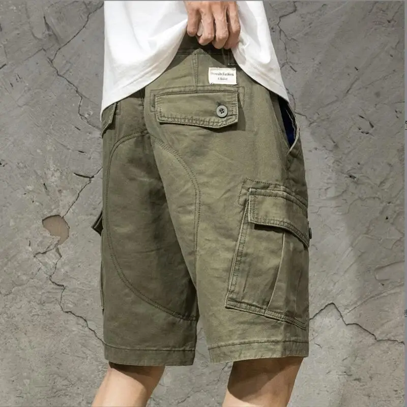 

2023 Summer Cargo Shorts Men Camo Casual Multi-Pocket Baggy Shorts Streetwear Hip Hop Military Tactical Shorts w496