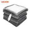 VEVOR Heated Blanket Electric Throw 4 Sizes Soft Flannel & Sherpa Heating Blanket with 3 Hours Timer Auto-off 5 Heating Levels 1