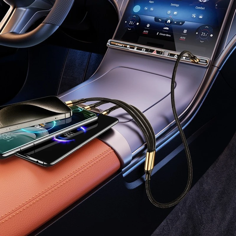 High-Speed 3-in-1 USB Type C Fast Charging Cable