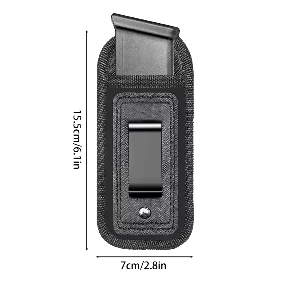 Magazine Pouch Hunting Magazine Pouch Holster Pistol 9mm Concealed Carry Mag Case with Clip Glock 19 21 Beretta 92 Handgun Mag Pouch Nylon