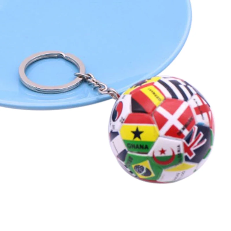 Simulation Sport Fußball Anhänger Schlüsselbund Dreißig-zwei Länder Ball Flagge Schlüssel Kette Für Auto Tasche Rucksack Zubehör Geschenk – Detail 5
