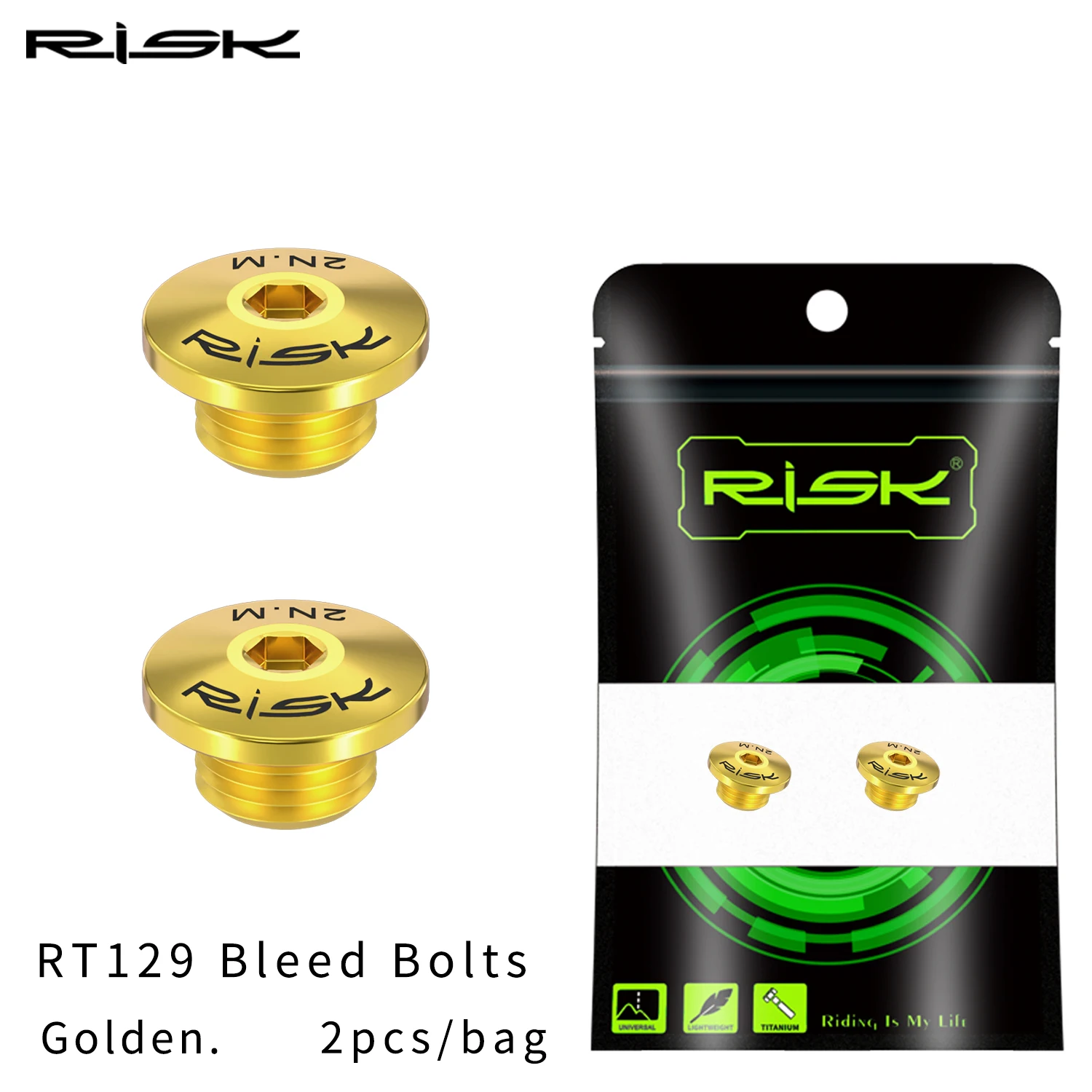 2pcs RISK Road Bicycle Bike Titanium Alloy Schaltung RT129 Bleed Bolts RT130 Hose Locking Bolts R8020 R8070 R8170 R9170