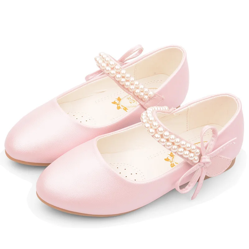 Girls Leather Shoes Spring Flat School Party Dress Boat