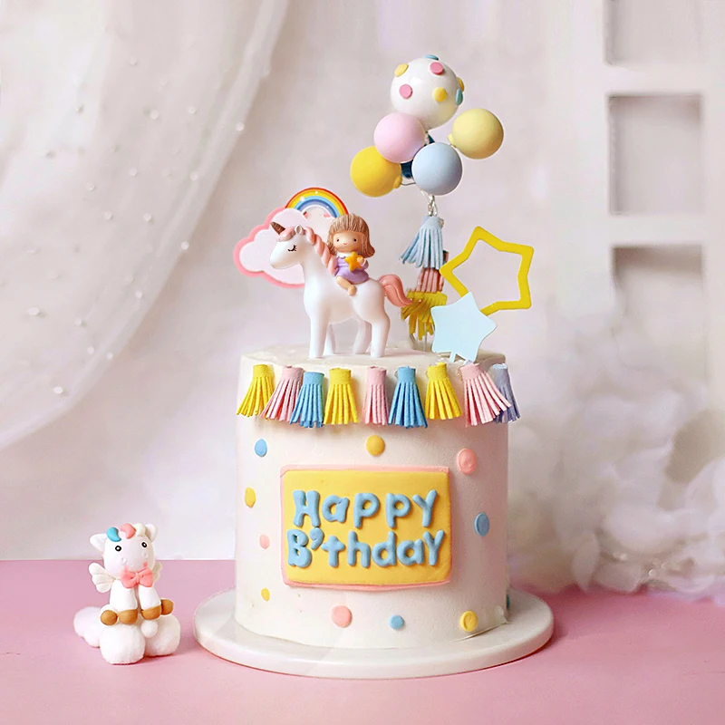 Toppers per torte unicorno resina decorazioni per feste di compleanno per  bambini strumenti per decorare torte bandiere per torte per Baby Shower  bandiere per feste di compleanno - AliExpress