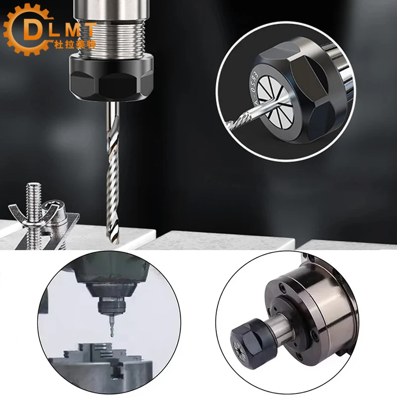 Set ER11 ER16 ER20 Chuck Collet Spindle Motor Shaft Extension Rod Spindle + Spring Collet Set For CNC Lathe Engraving Tools