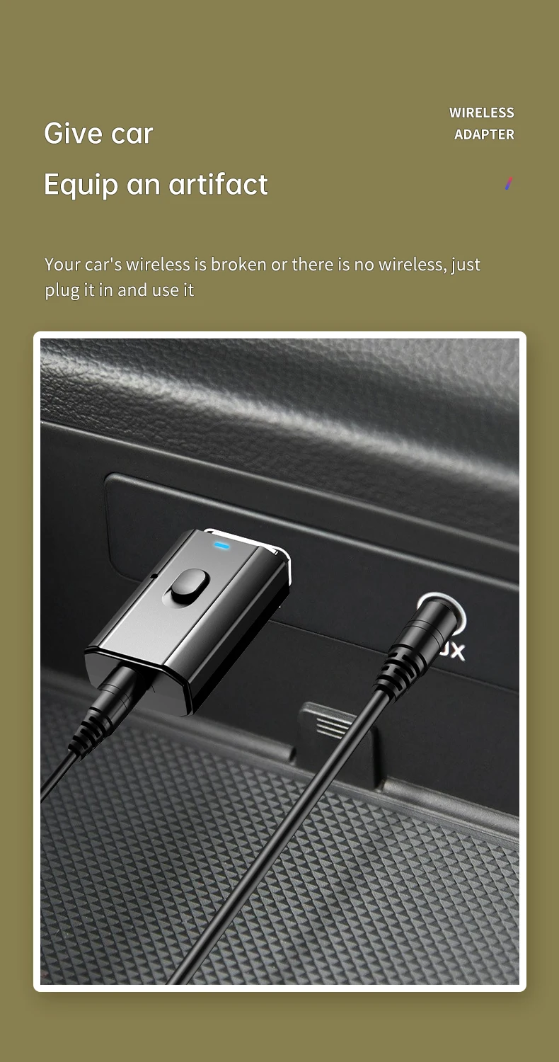 무선 5.4 오디오 수신기 송신기, USB 전원 공급, 3.5mm 차량용 수신기, 블루투스 어댑터, PC 호스트 오디오 송신기, Aux 입력