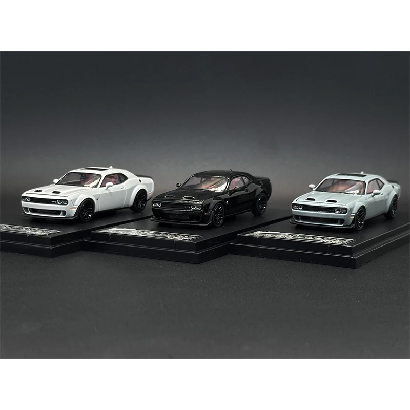 SH In Stock 1:64 SRT Hellcat Opened Hood Diecast Diorama Car Model Toys Stance Hunters 2