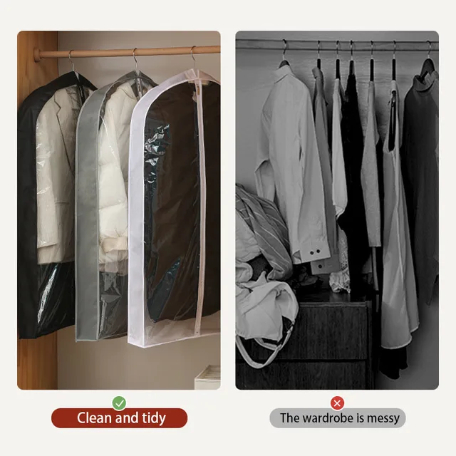 Vastagító Ruhák Por Tok Ruha Öltöny Kabát Szervező Fedele Otthoni Szekrény Tárolása Protect Táska - Image 3