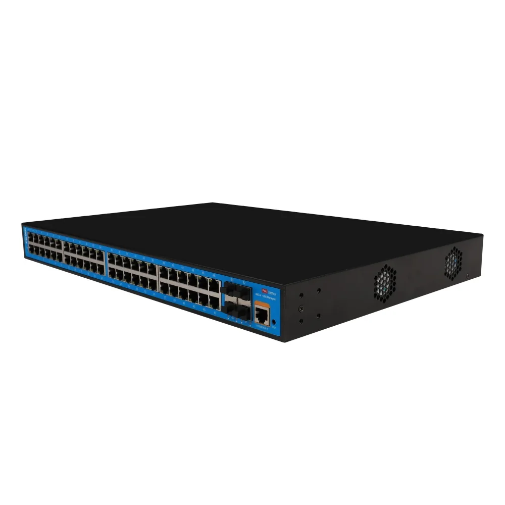 레이어 2 관리 네트워크 스위치, 1000mbps Poe 스위치, 48 포트, 4x10 GSFP + 파이버 포트 관리 스위치 Poe
