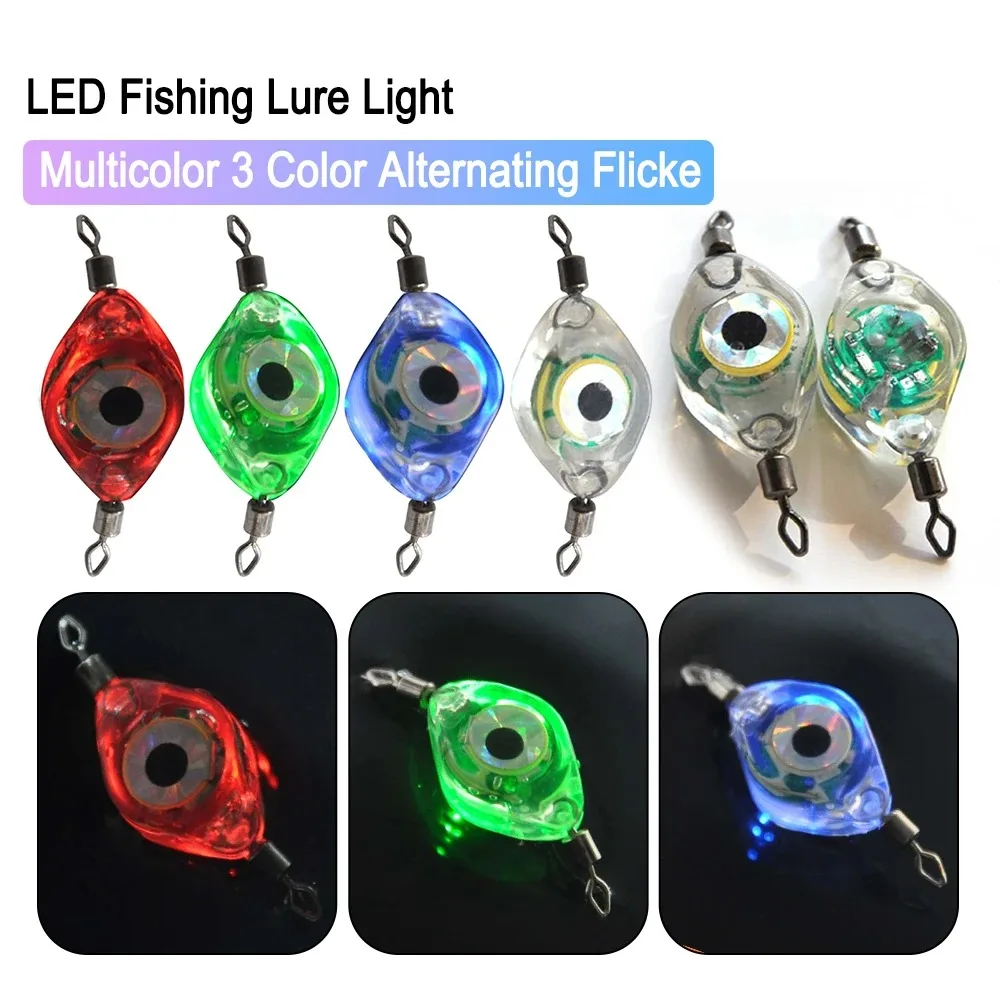 LEDFishingBaitLightEyeShapeFishingLureLightWaterproofSensing