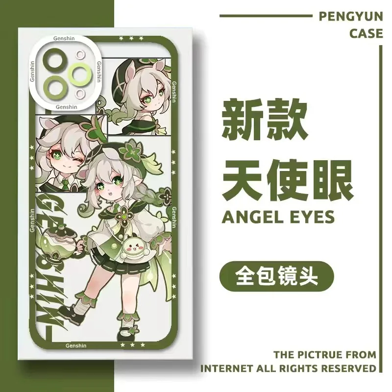 

Phone shell 15 Apple full series 14 Genshin Impact X transparent iphone13 soft shell 12 full mirror 11 Nahida Xiao Venti