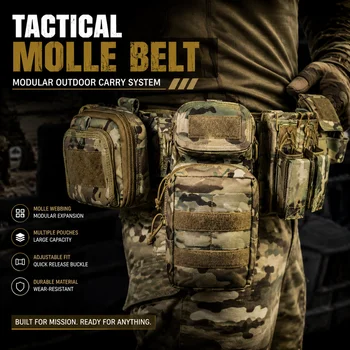 Cintura Tattica Mimetica Molle Multifunzionale per Attività all'Aperto