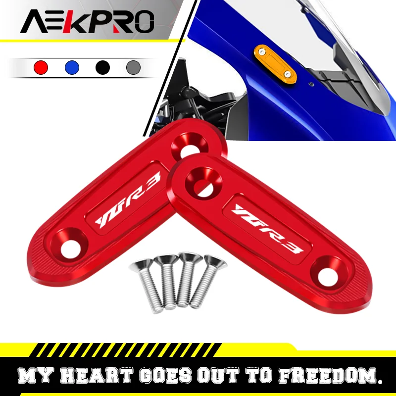 Neueste yzf r3 r15 motorrad windschutz scheibe spiegel loch abdeckung angetrieben rückspiegel eliminatoren kappe für YZF-R3 YZF-R15 v3 yzfr3 yzfr15