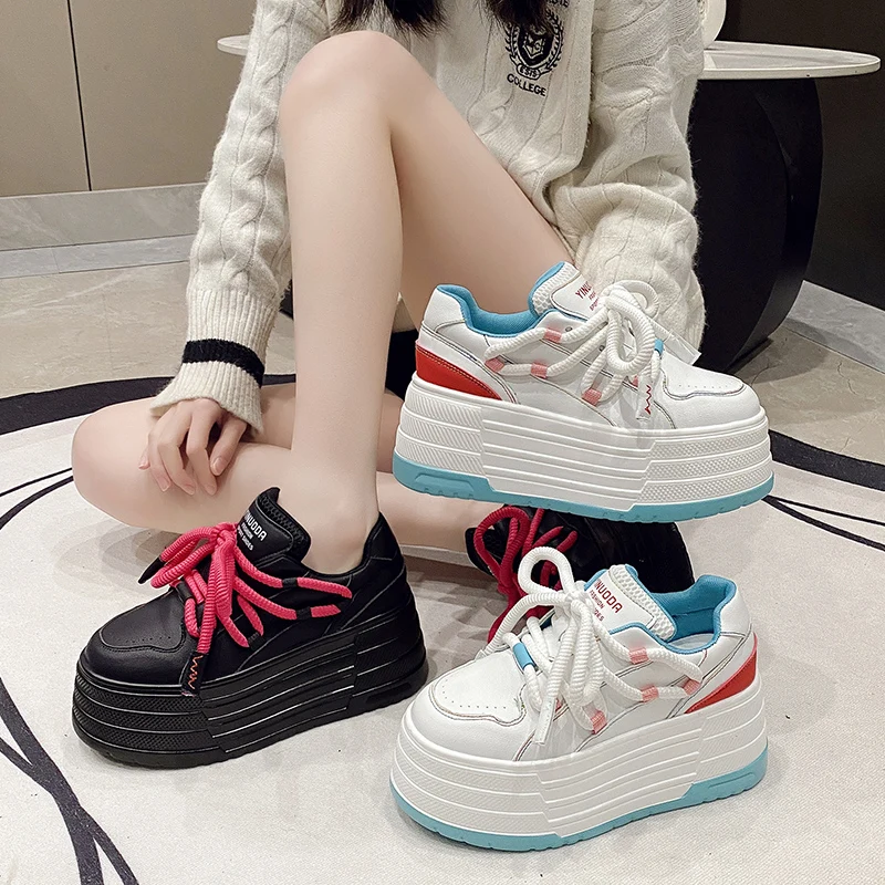 8CM High Platform Sneakers Spring Women Casual Sport Shoes