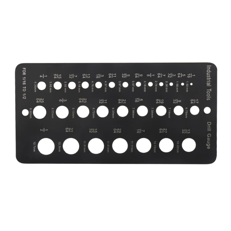 Drill Gauge 29 Holes Sizes Indexes Bolt Wire Diameter Bit Hanging Hole Designed Stainless Steel