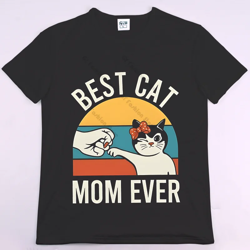 

Футболка с надписью «Best Cat MOM Ever Graphic»
