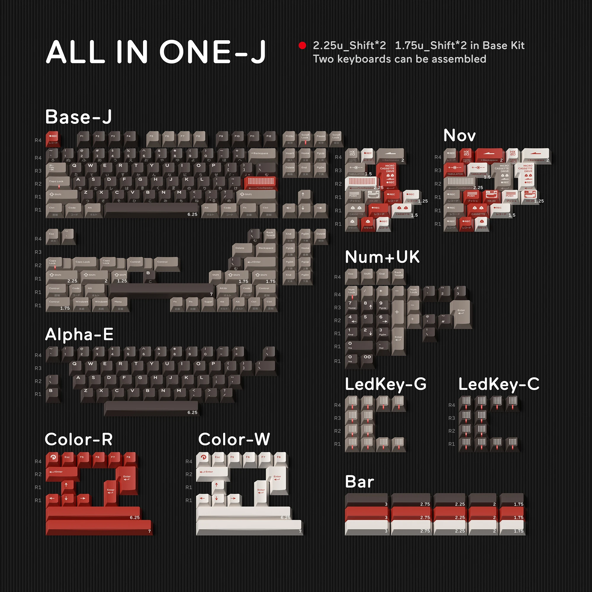 Perfil Silencioso do Deserto Keycap Domikey x Inky Cereja para mx Stem Teclado Poker 87 104 Gh60 Bm60 Bm65 Bm68 Bm80 Csctc75 Vn96 - Imagem 2
